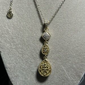 Michael Kors Gold and Silver Teardrop Necklace